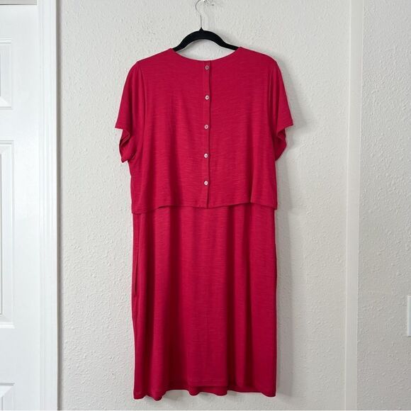 J. Jill Layered Knit Jersey Dress Size Large Petites - Picture 6 of 9